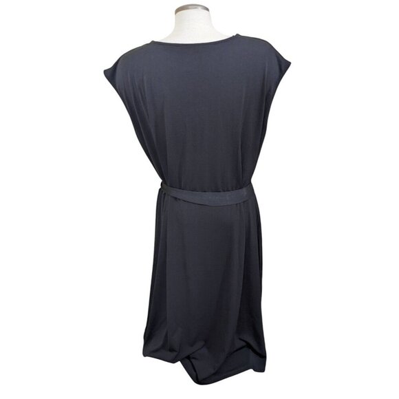 Love and Legend Dress Womens Plus 5X Black Surplice Belted Stretch Sleeveless - Picture 3 of 6